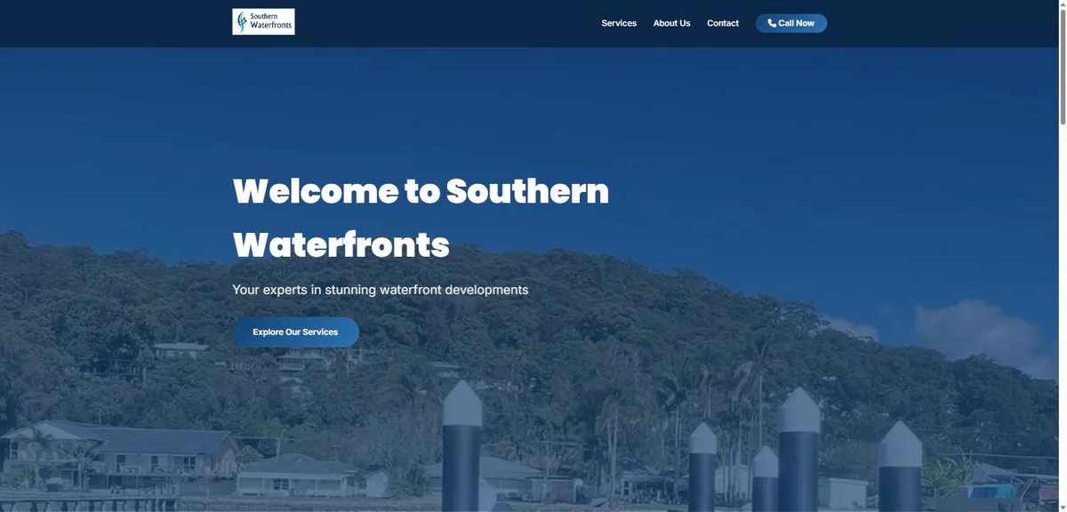 Home page of the Southern Waterfronts website